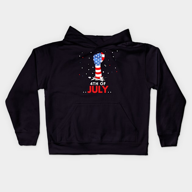 American Independence day Kids Hoodie by Pieartscreation